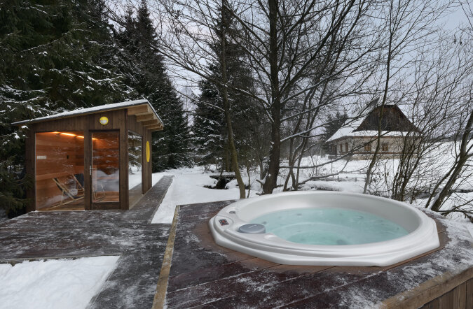 Apartment Barn Kuklik - Outdoor sauna and jacuzzi